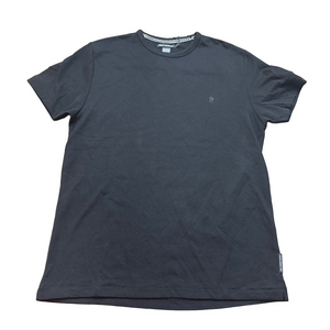 French Connection Black Short Sleeve Stitch Tee Large